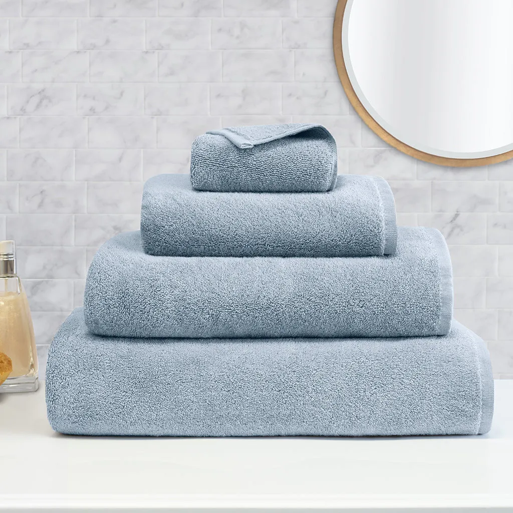 Plush Vista Blue Towel Essentials Bundle (2 Wash   2 Hand   2 Bath Towels)