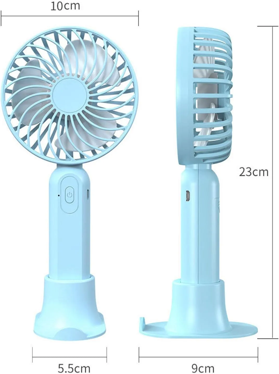 Portable 3 Speed Mini Handheld Fan - Rechargeable