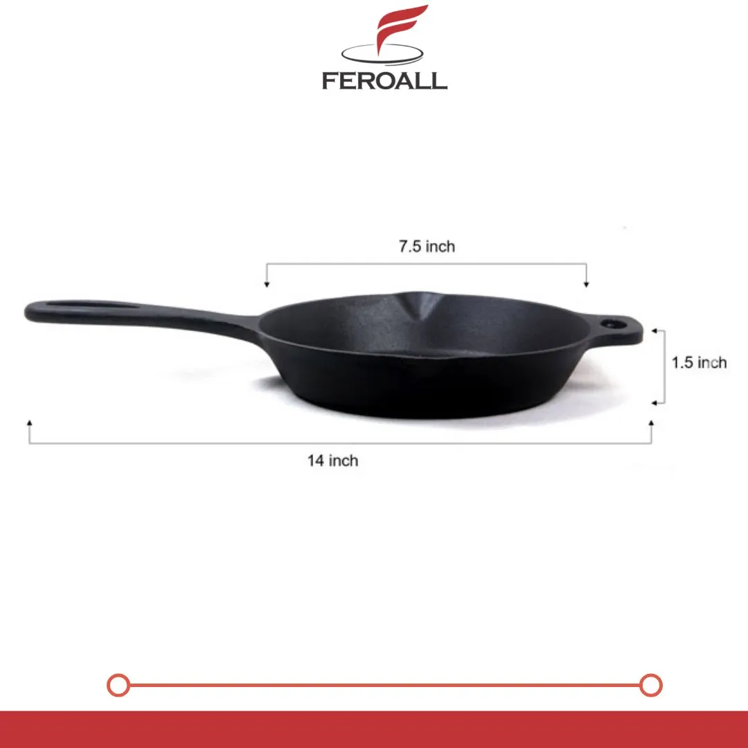 Pre-seasoned Smooth Cast Iron Skillet (Small )