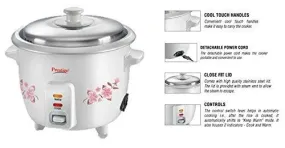 Prestige Delight 42208 0.5-Litre Electric Rice Cooker (White)