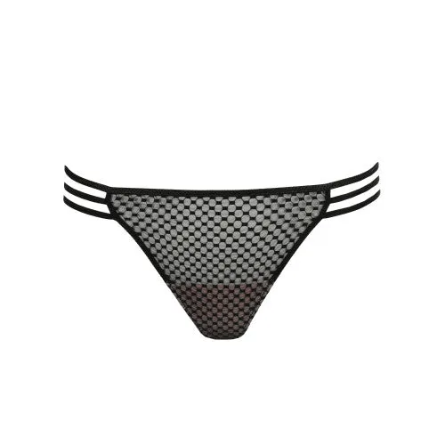 Prima Donna Twist Glass Beach Thong | BLACK