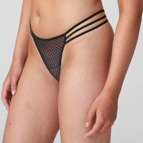 Prima Donna Twist Glass Beach Thong | BLACK