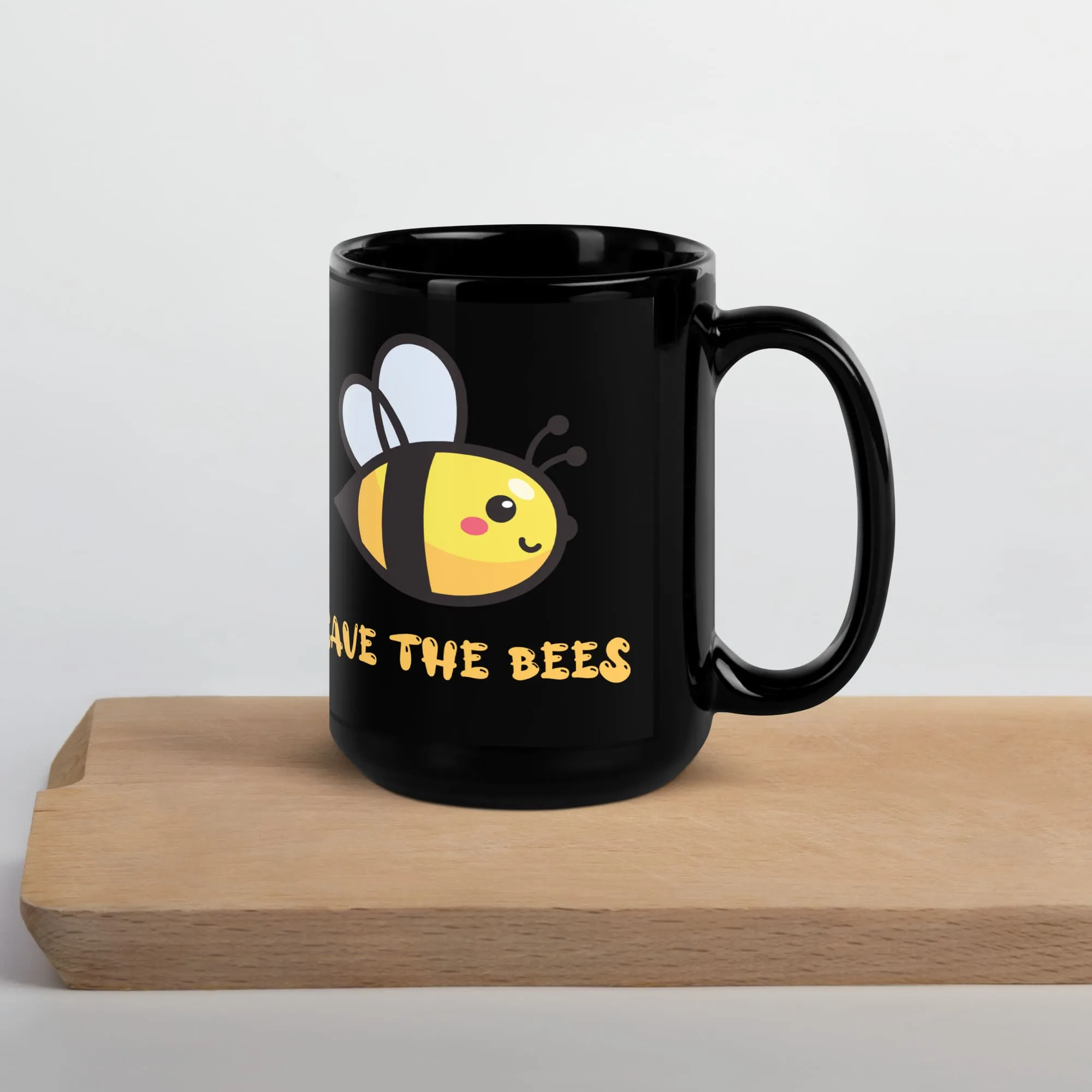 "Save the Bees" Black Coffee Mug