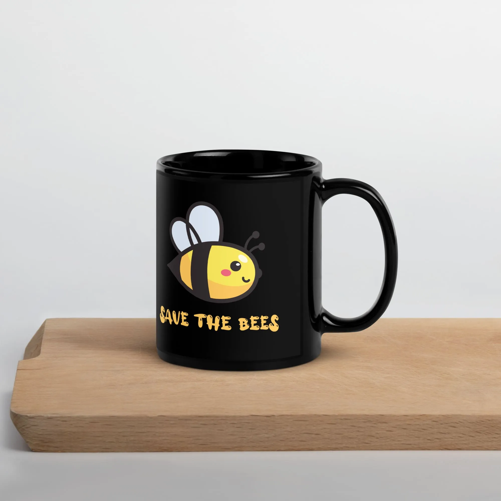 "Save the Bees" Black Coffee Mug