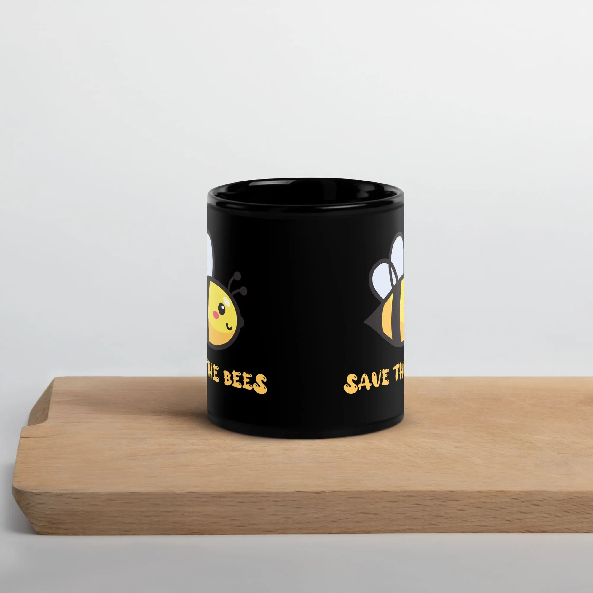 "Save the Bees" Black Coffee Mug