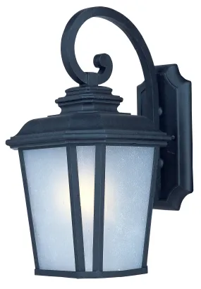 Radcliffe 1-Light Medium Outdoor Wall in Black Oxide with Weathered Frost Glass