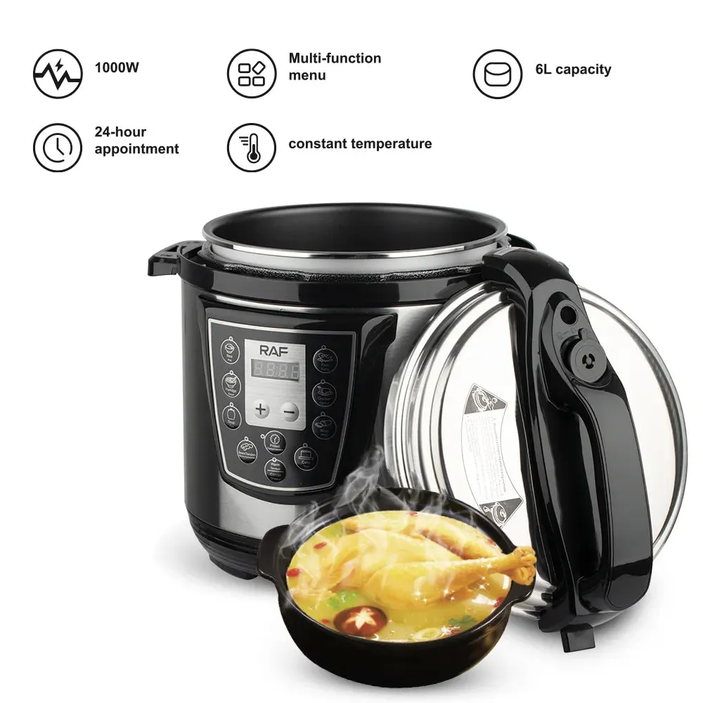 RAF Electric Pressure Cooker | 24H Appointment | 6L Capacity | Constant Temperature