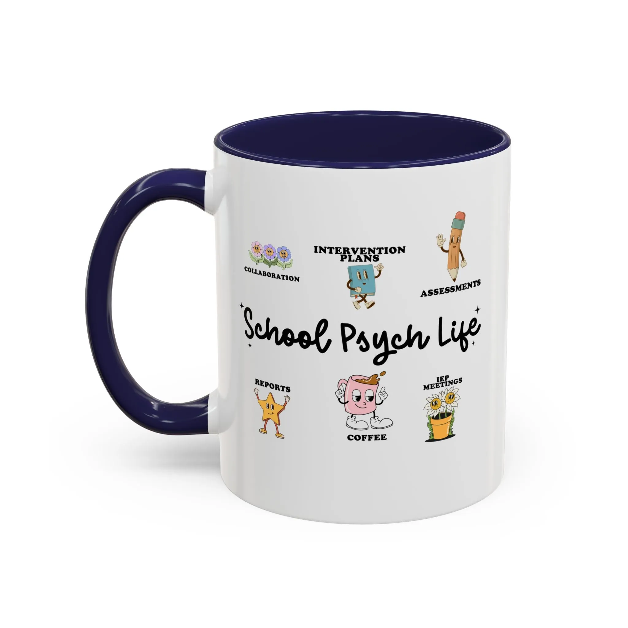 Retro School Pysch Life Mug, Gift for Educator School Psychologist