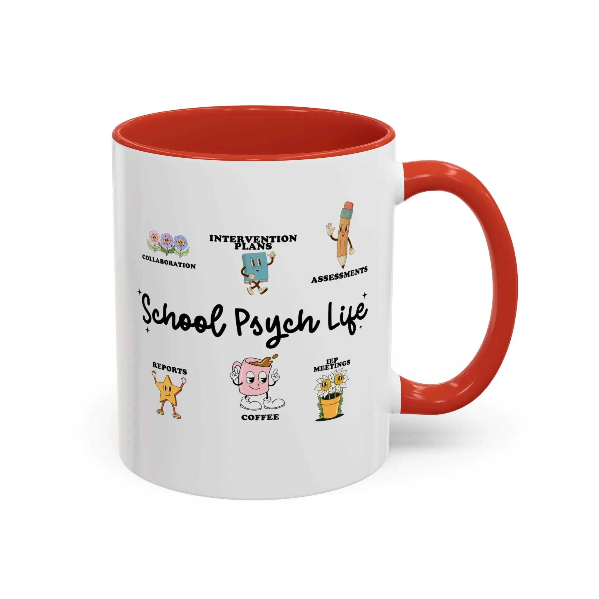 Retro School Pysch Life Mug, Gift for Educator School Psychologist