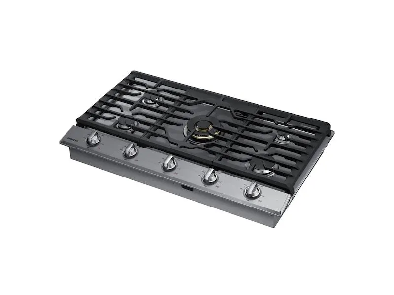 Samsung NA36N7755TS 36" Smart Gas Cooktop with 22K BTU Dual Power Burner in Stainless Steel