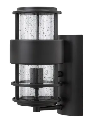 Saturn Small Wall Mount Lantern in Satin Black