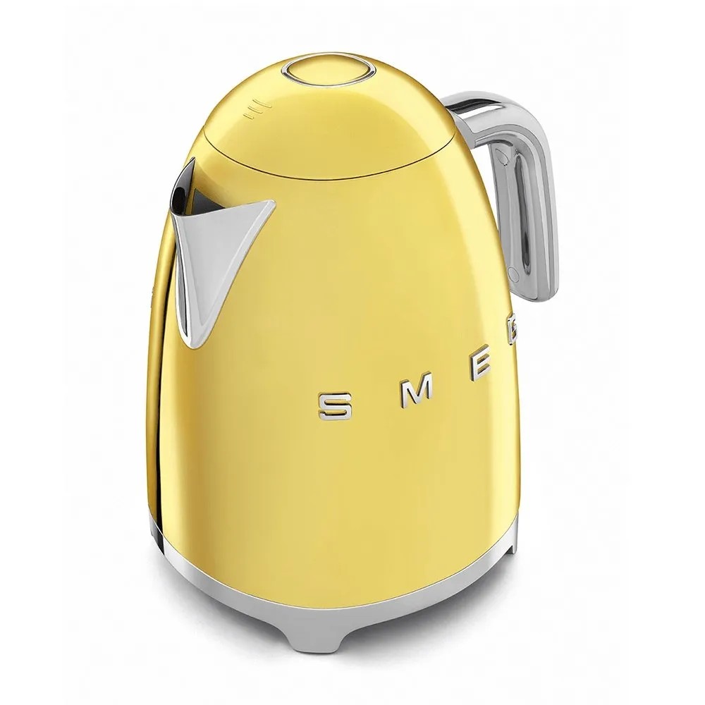 SMEG KLF03GOUK 1.7 Litre 50's Style Kettle, 22.6cm Wide - Gold