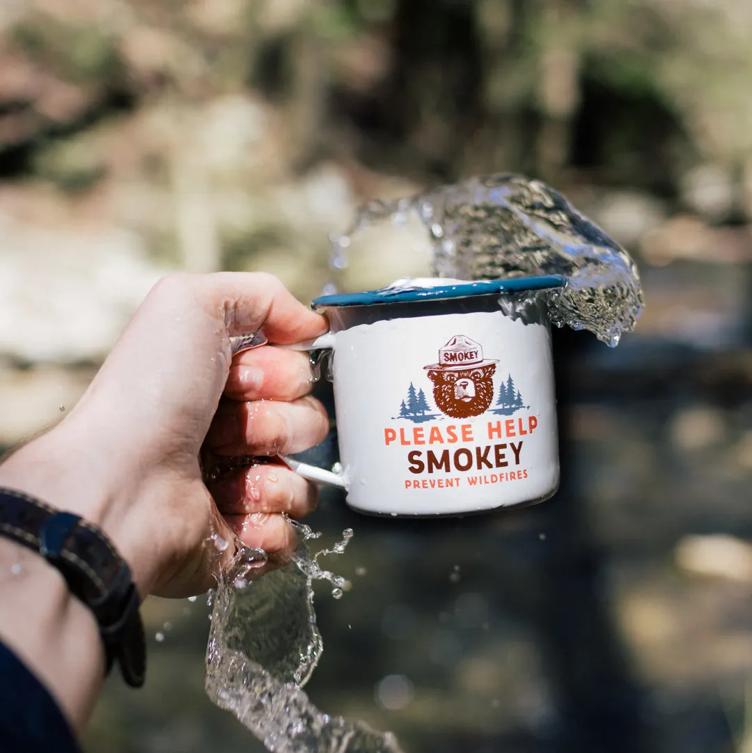 Smokey Bear Enamelware Mug