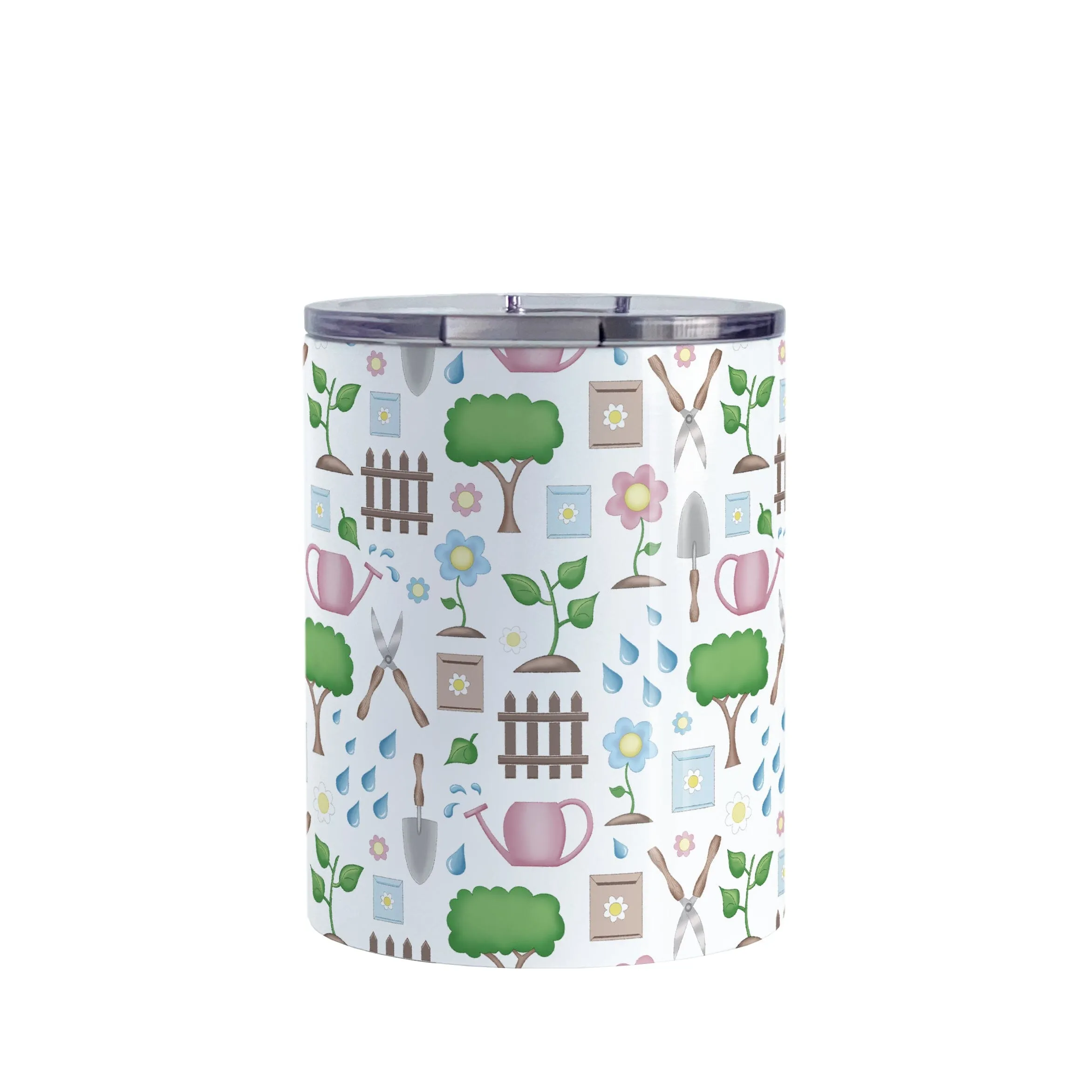 Spring Gardening Pattern Tumbler Cup