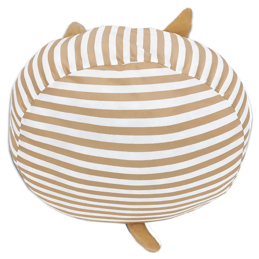 Squishy Dog Face Pillow With Stripes | Wobbles The Dog