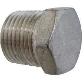 Stainless 1/2 in MPT Plug - Hollow