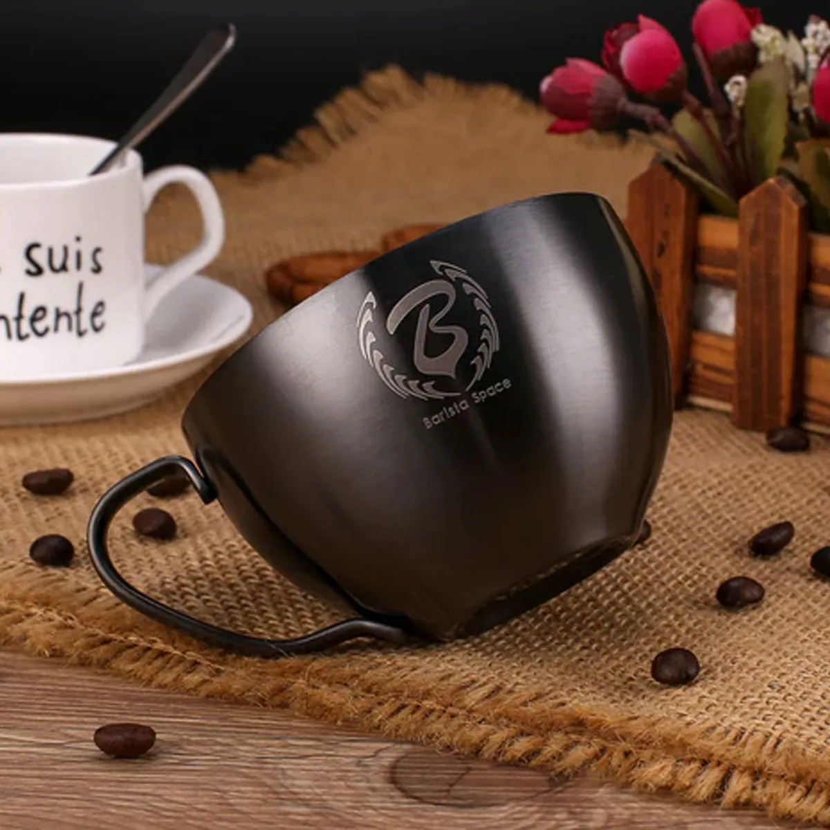 Stainless Steel Coffee Cup 250ml Sandy