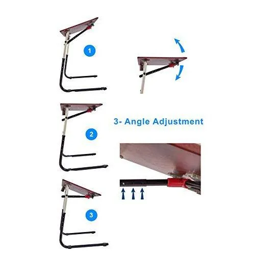 Table Folding Wooden  Multipurpose Adjustable Height, Portable, Angle