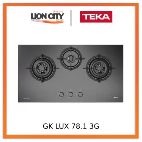 Teka GK LUX 78.1 3G PUB/LPG 78cm Gas on Glass Built-in Gas Hob With Frontal Control Knobs