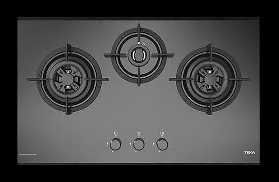 Teka GK LUX 78.1 3G PUB/LPG 78cm Gas on Glass Built-in Gas Hob With Frontal Control Knobs