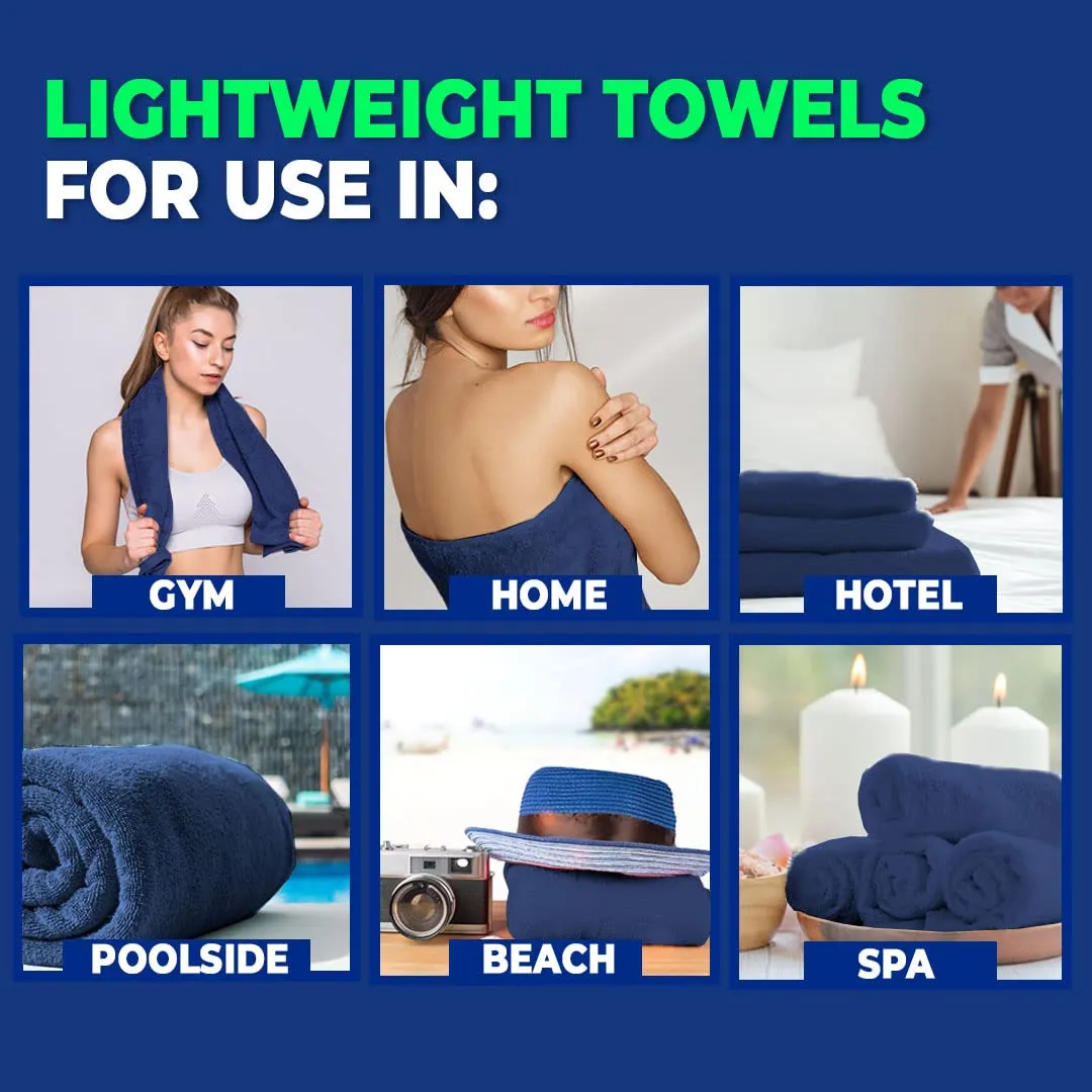 The Better Home Bamboo Bath Towel for Men & Women | 450GSM Bamboo Towel | Ultra Soft, Hyper Absorbent & Anti Odour Bathing Towel | 27x54 inches (Pack of 2, Blue   Grey)