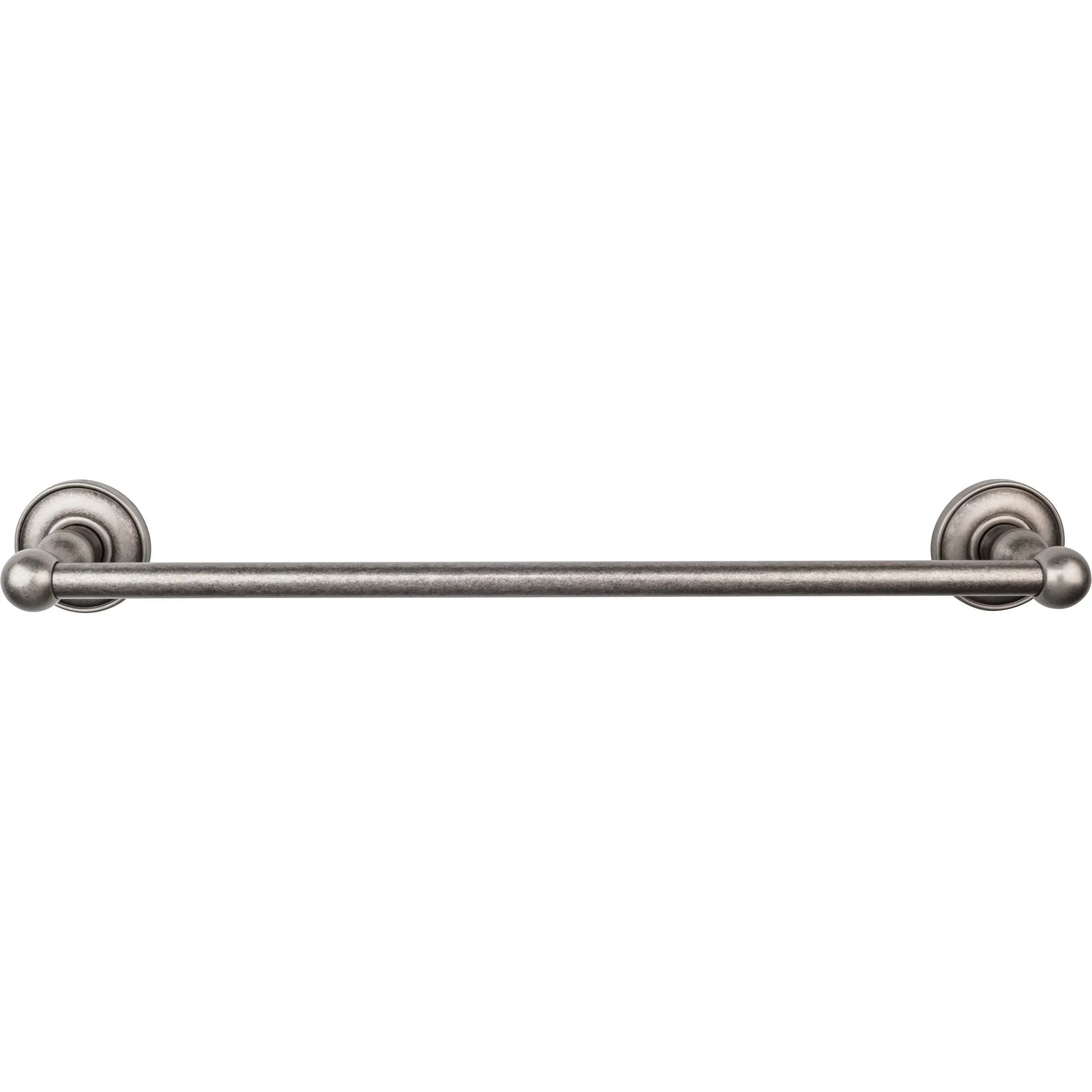 Top Knobs ED6APD Edwardian Bath Towel Bar 18 Inch Single - Plain Bplate Antique Pewter