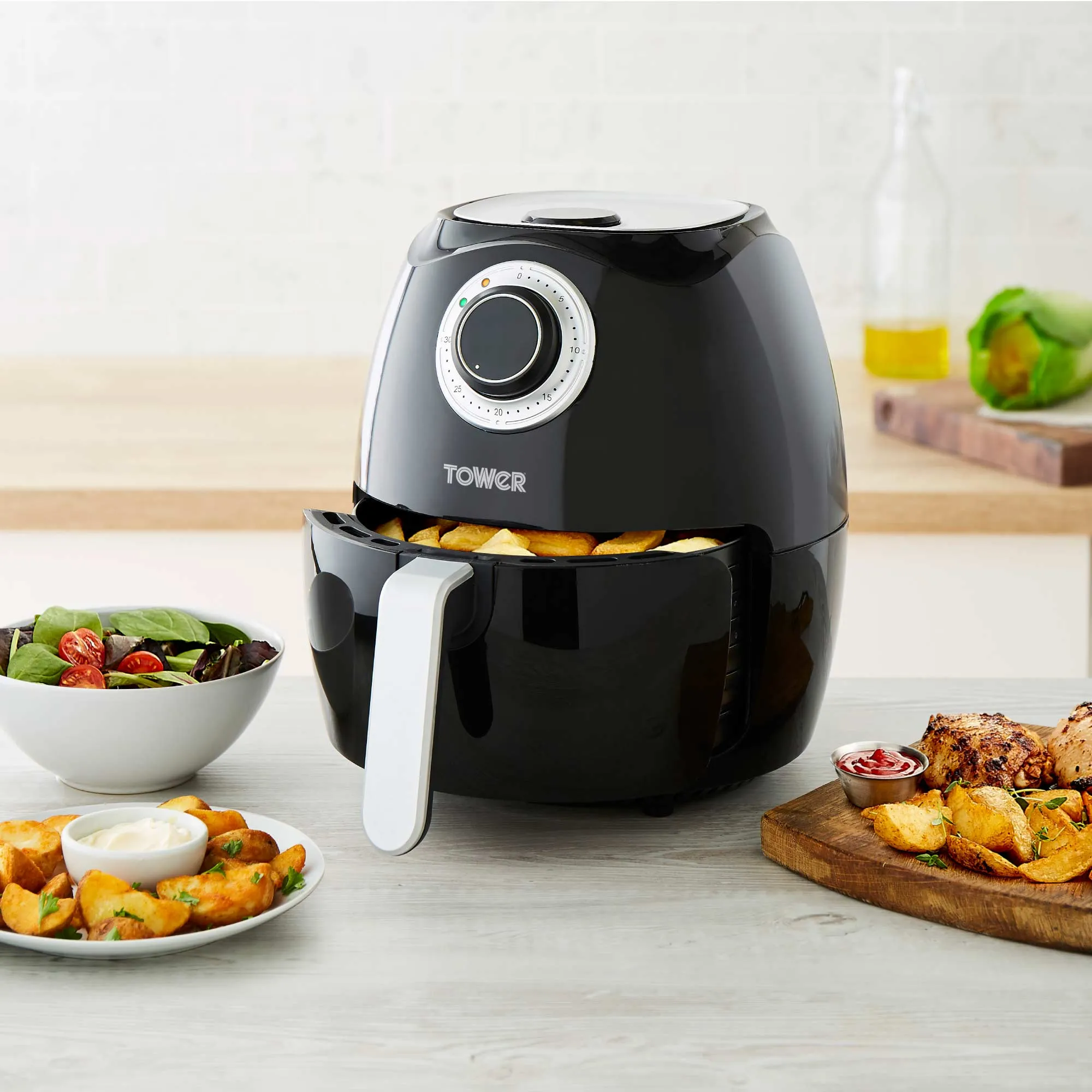 Tower Vortex Manual Air Fryer 3.2L - Black