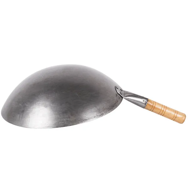 Town 14" Mandarin Carbon Steel Wok with Wood Handle