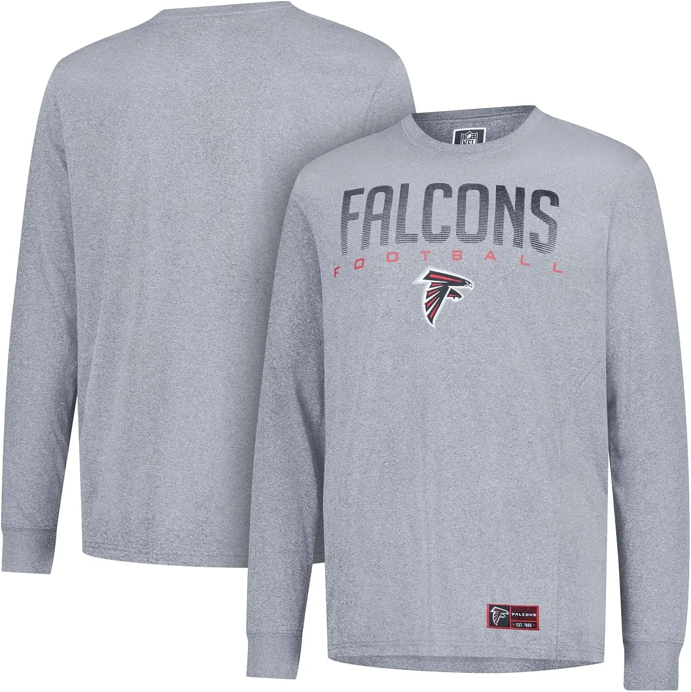 Ultra Game Men's NFL Official Super Soft Game Day Long Sleeve T-Shirt, Atlanta Falcons|Atlanta Falcons