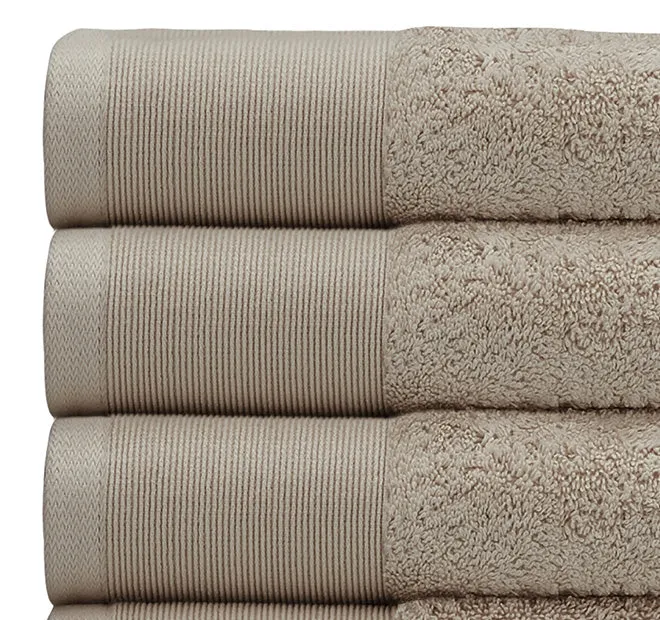 Vida Organic 630GSM Cotton Bath Towel Range Stone