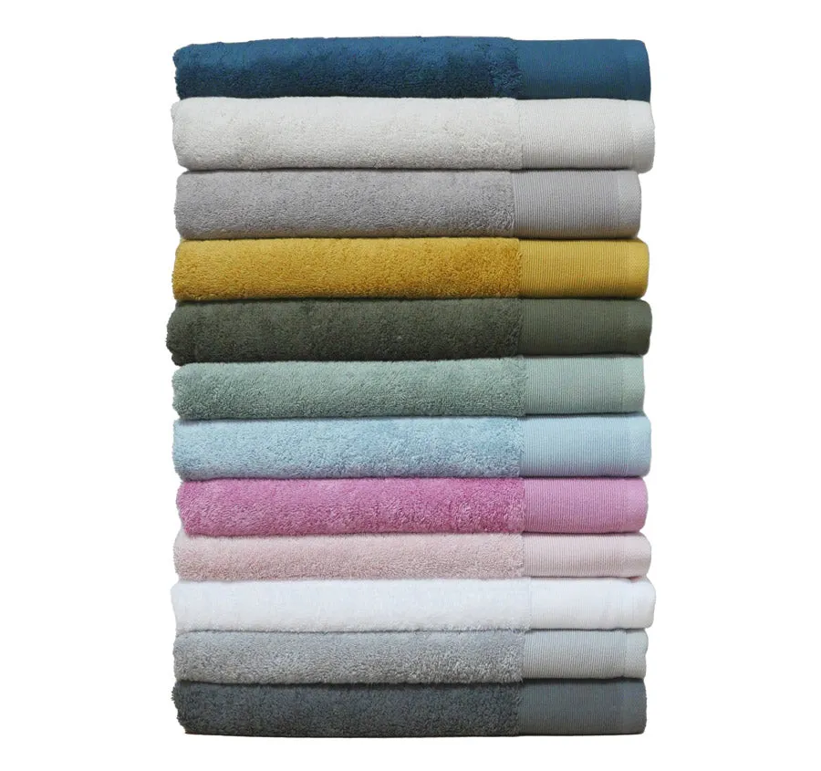 Vida Organic 630GSM Cotton Bath Towel Range Stone