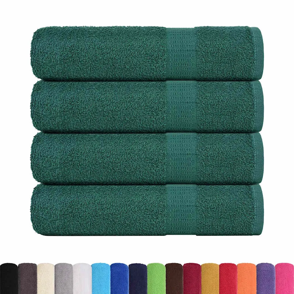 vidaXL Bath Towels 4 pcs Green 100x150 cm 360 gsm 100% Cotton