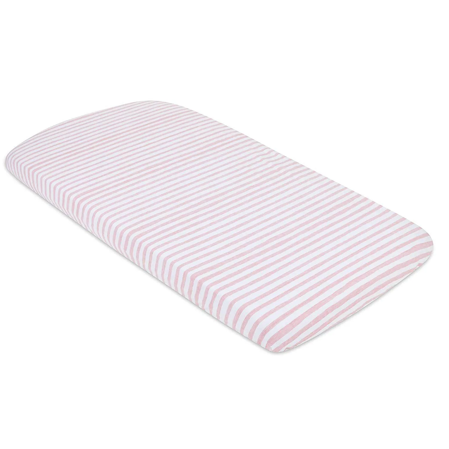 Waterproof Bassinet Sheet Set - Mauve Pink Stripes & Splash