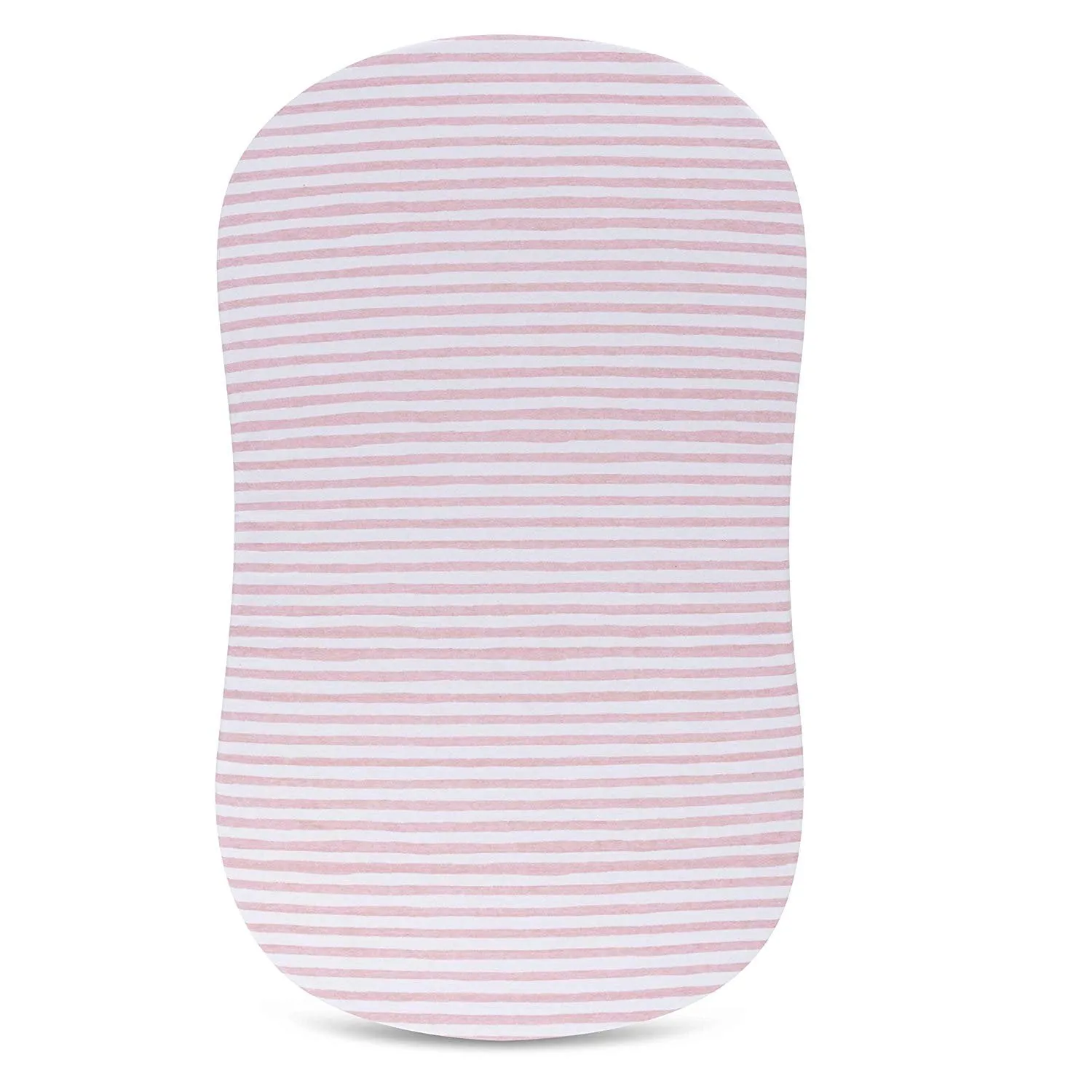 Waterproof Bassinet Sheet Set - Mauve Pink Stripes & Splash