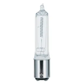 Westinghouse 0484700 150 Watt Halogen T4 Single-Ended Clear - 3000 Kelvin - Warm White - 2250 Lumens - BY22d-Double Contact Bayonet Base - 120 Volt - Box