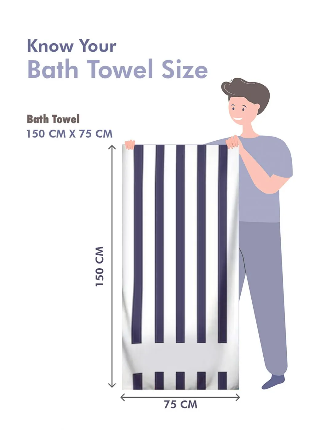 White Cotton 525 GSM Bath Towel