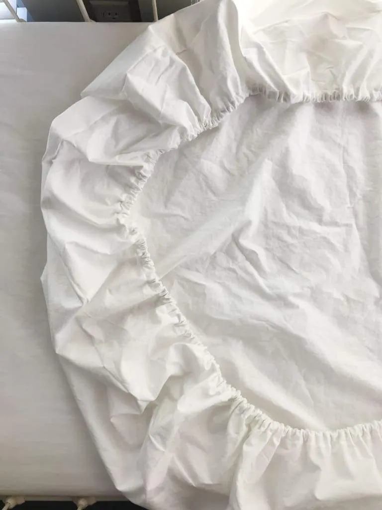 White Round Crib Sheet