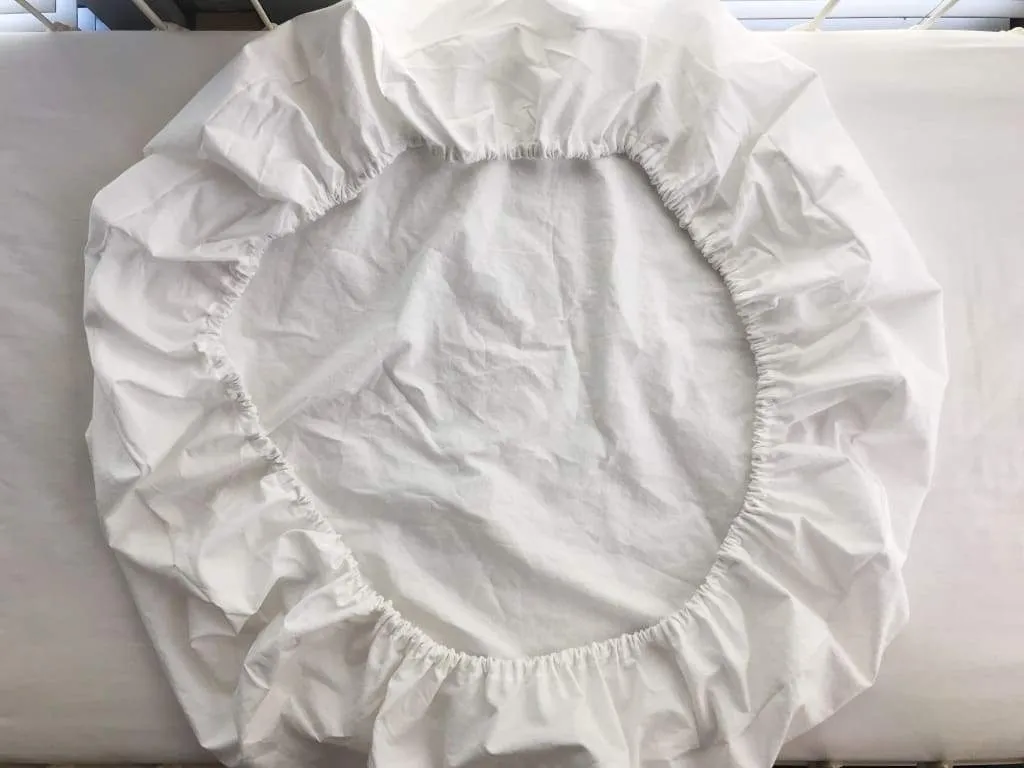 White Round Crib Sheet