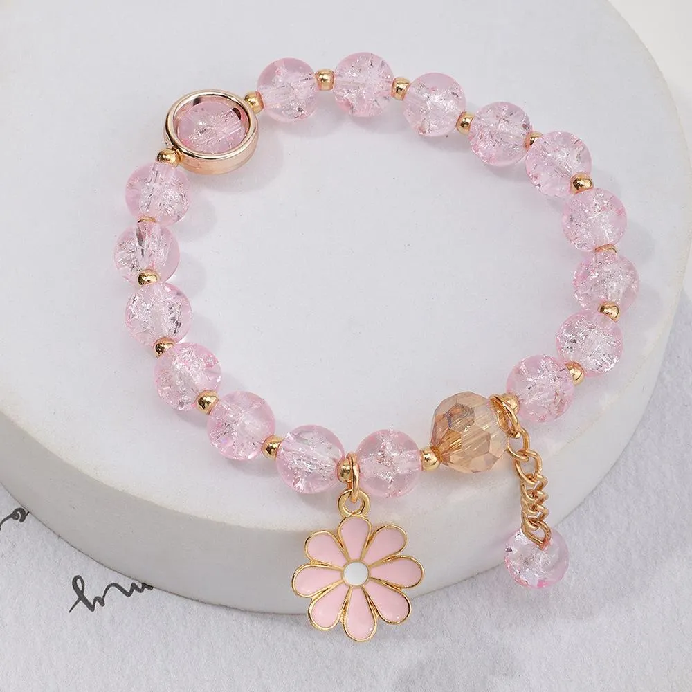 Wholesale Bracelet fans crystal beads flower JDC-BT-e0104