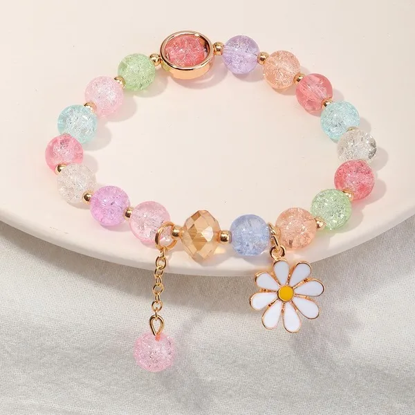 Wholesale Bracelet fans crystal beads flower JDC-BT-e0104