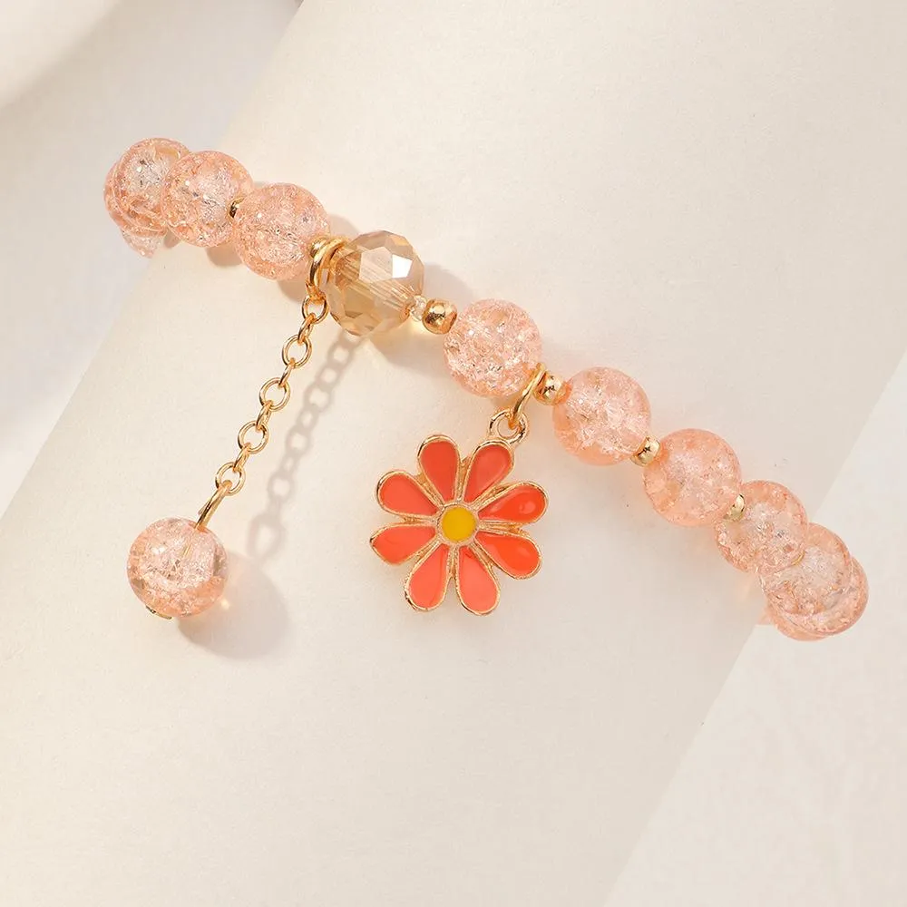 Wholesale Bracelet fans crystal beads flower JDC-BT-e0104