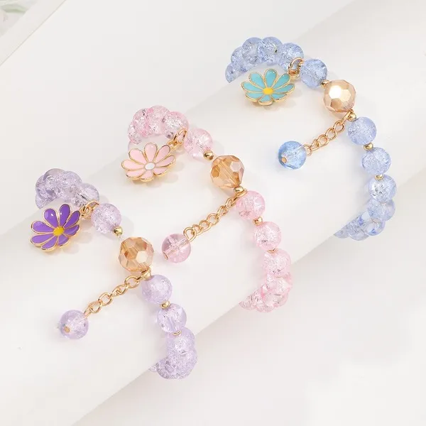 Wholesale Bracelet fans crystal beads flower JDC-BT-e0104