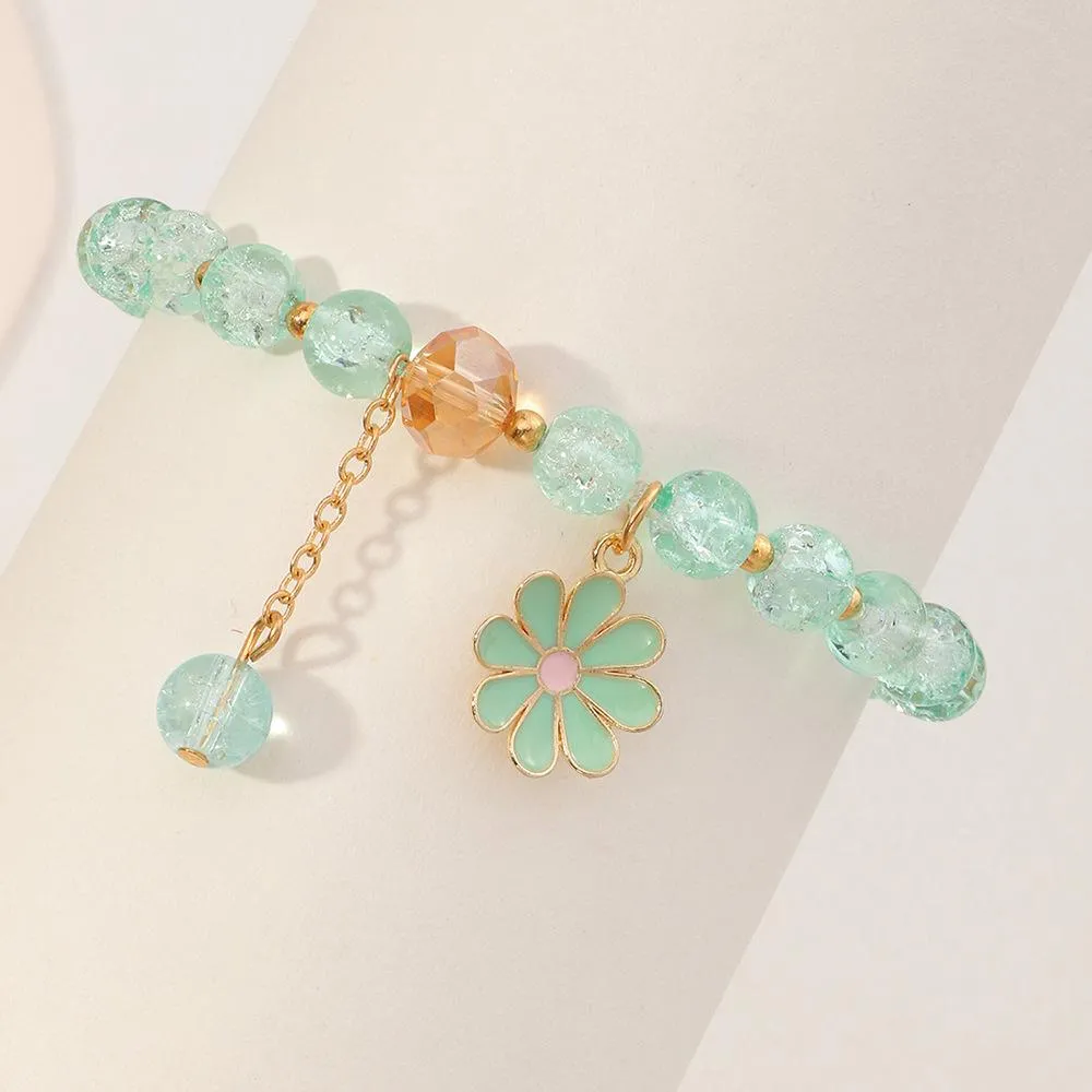 Wholesale Bracelet fans crystal beads flower JDC-BT-e0104