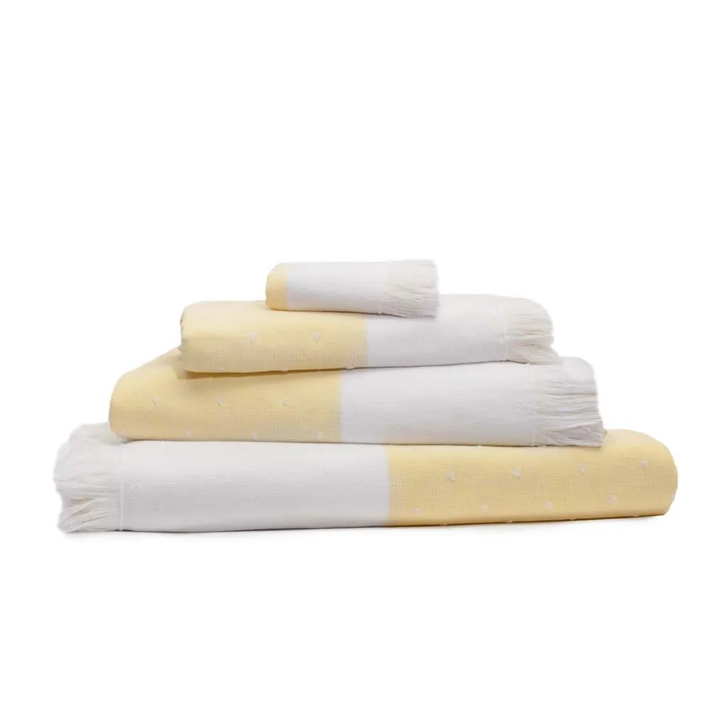 Yellow Dot Fouta Hand Towel