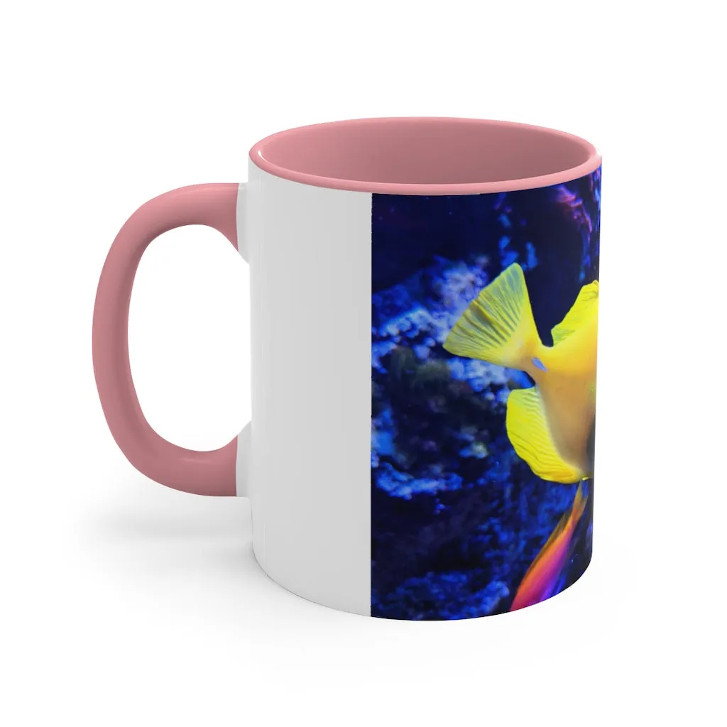 Yellow Fish Accent Coffee Mug, 11oz