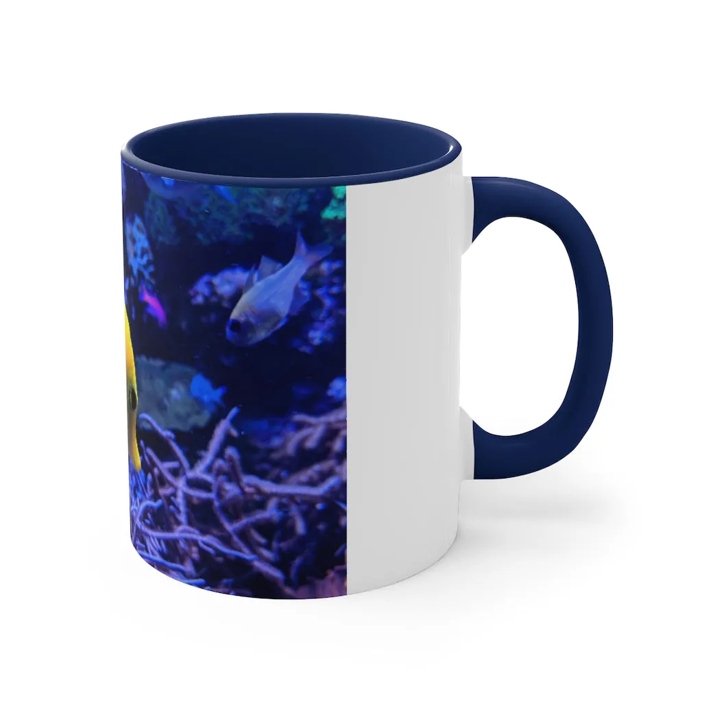 Yellow Fish Accent Coffee Mug, 11oz