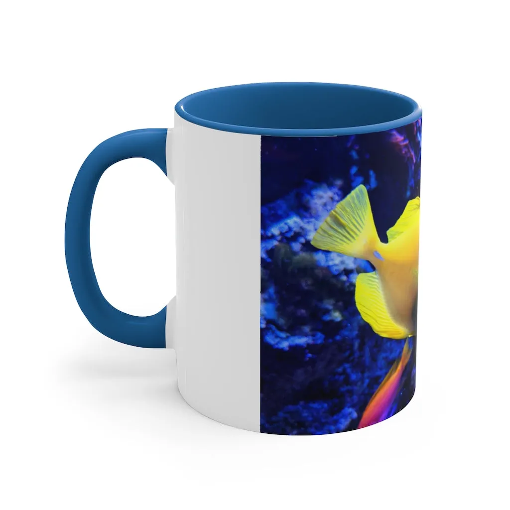 Yellow Fish Accent Coffee Mug, 11oz