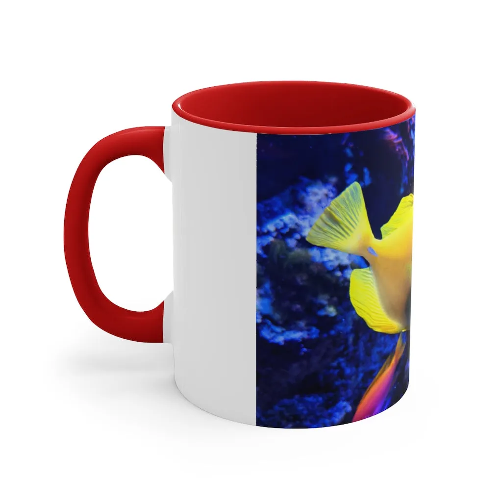 Yellow Fish Accent Coffee Mug, 11oz