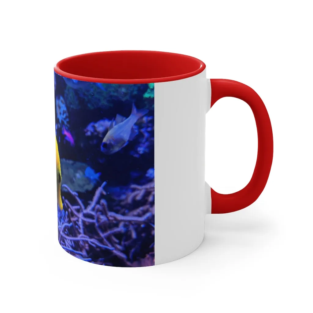 Yellow Fish Accent Coffee Mug, 11oz