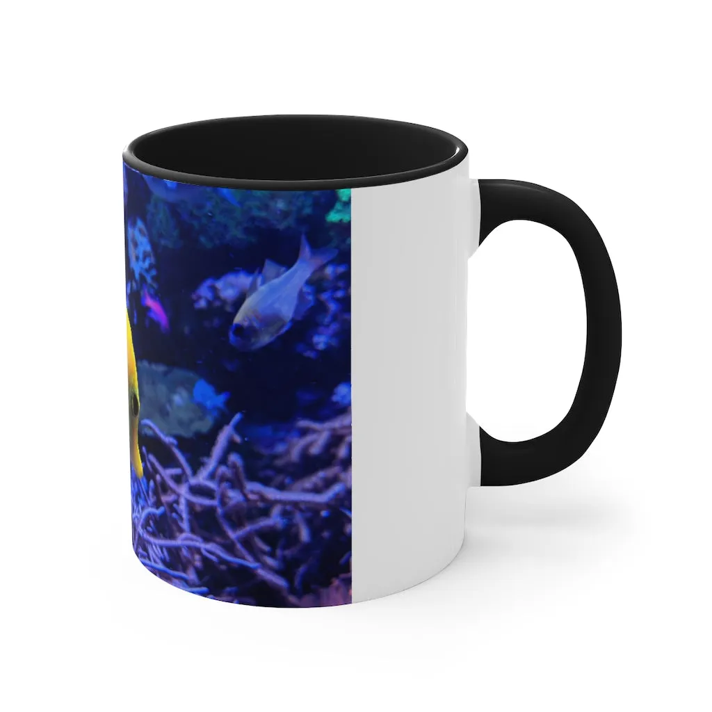 Yellow Fish Accent Coffee Mug, 11oz